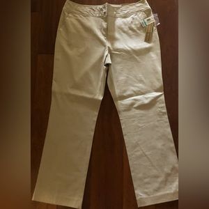 NWT Light color Khakis straight leg business casual pants size 16
